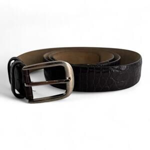 Cesare Attolini Brown Alligator Belt Size 44 110cm (NEEDS REPAIR)
